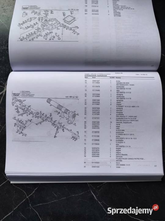 Katalog części do ciągnika DEUTZ FAHR DX 90 BIS Kamień Pomorski