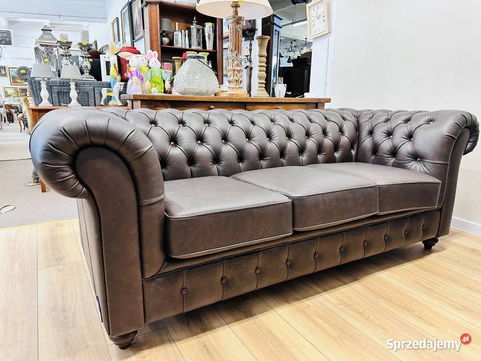 Ekskluzywny angielski komplet dwóch kanap pomorskie Tczew