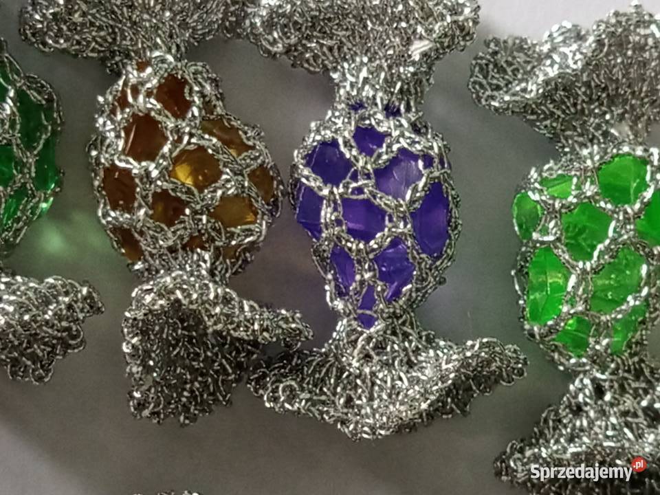 Szydełkowe cukierki na choinkę Święta ozdoba Garbów