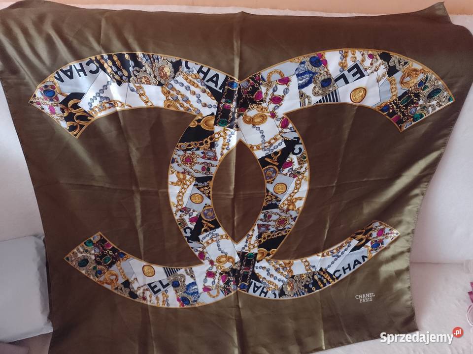 Chanel Paris Wytworna duża apaszka biznesowa Top Dodatki Kraków sprzedam