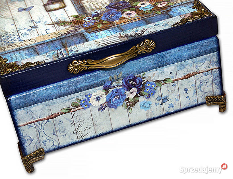 SZKATUŁKA drewniane pudełko BLUE WINDOW 20x20 kujawsko-pomorskie Bydgoszcz