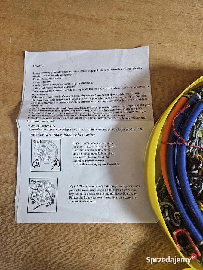 Sprzedam łańcuchy śniegowe na koła 16 Kalinówka