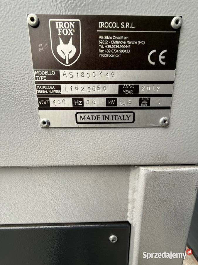 Iron Fox AS1800 K49 CE prasa do klejenia spodów Łaskarzew