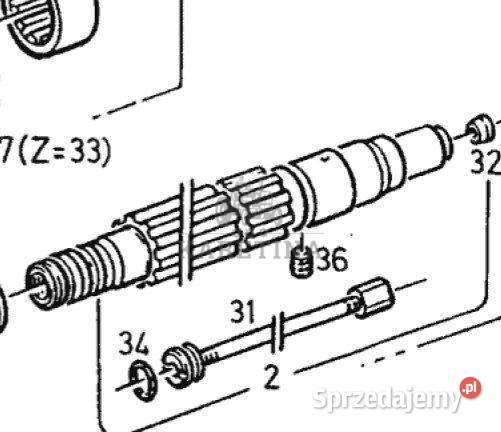 Deutz Fahr Agrostar 611 621 631 671 Wał Skrzyni sprzedam