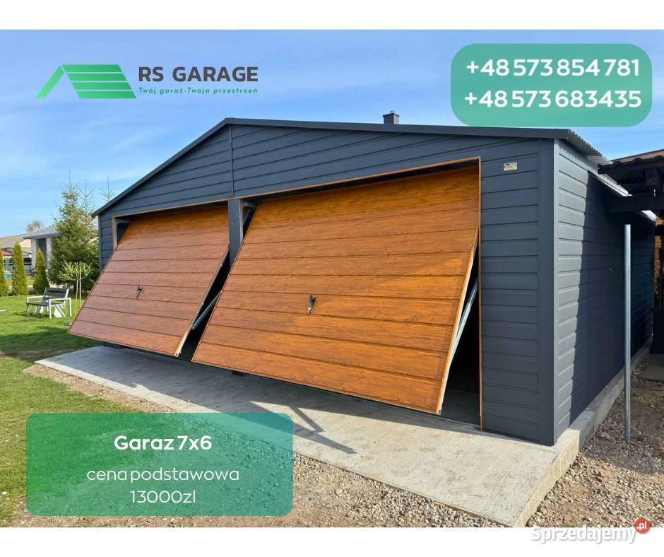 Garaż blaszany ocynkowany profil zamknięty Warszawa