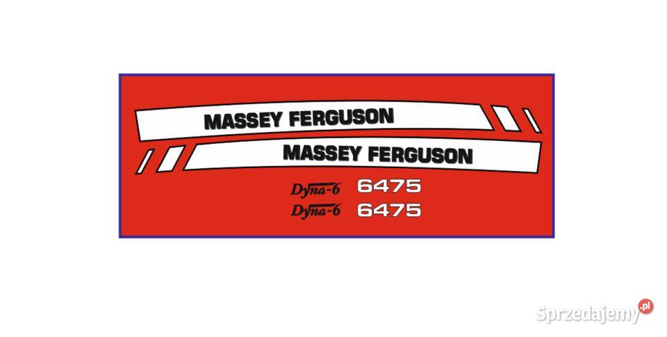 Naklejki Massey Ferguson 6475 Ciągnik Traktor Wyszków