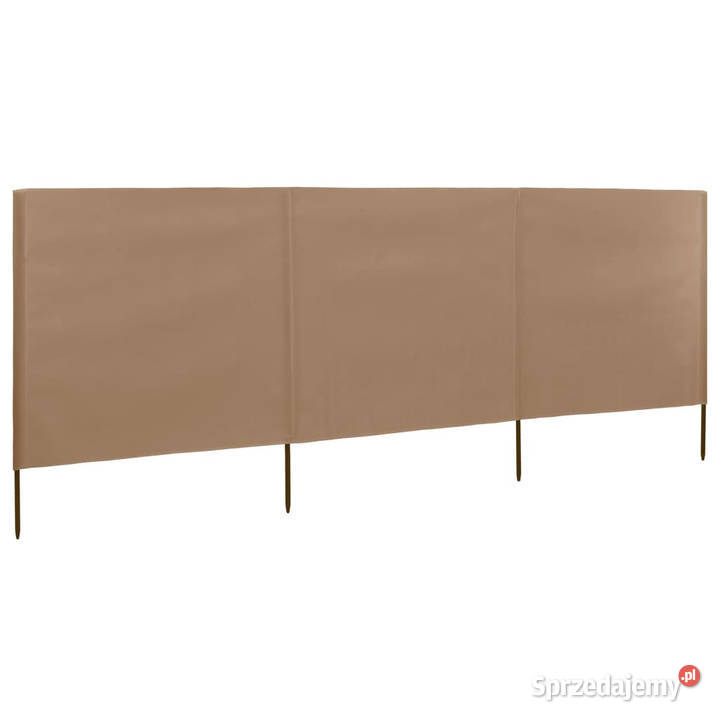 Parawan 3skrzydłowy z tkaniny 400x80 taupe Warszawa