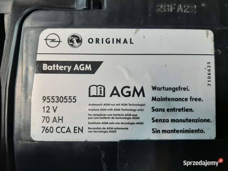 Nowy akumulator AGM GM Opel 12V 70AH 760A Pacanów