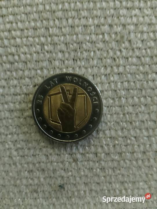 Moneta 5 25 lat wolności Łubna