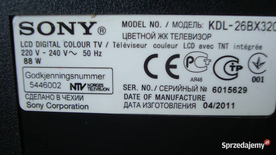 TV 26 SONY Bravia KDL26BX320 mazowieckie