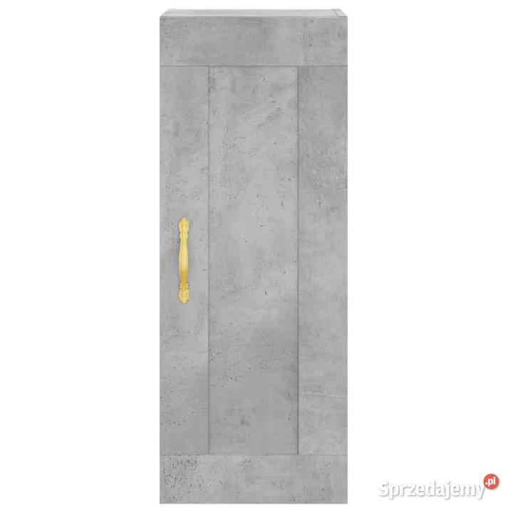 Wysoka szafka szarość betonu 345x34x180 Pozostałe