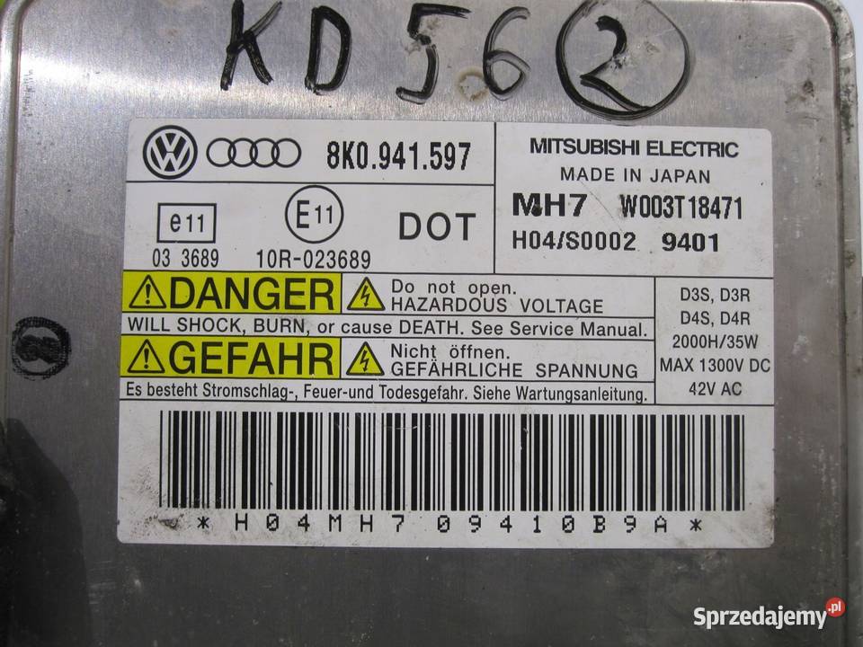 AUDI A5 S5 8T przetwornica XENON 8K0941597 Części samochodowe Kielce