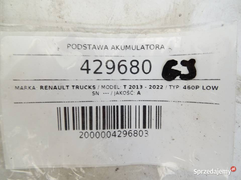PODSTAWA AKUMULATORA RENAULT TRUCKS T 108 460 podkarpackie