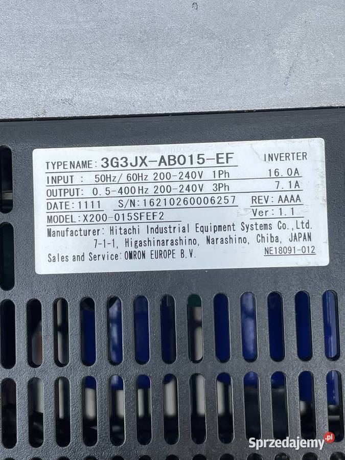 Falownik Omron Hitachi 3G3JXAB015EF Łomża