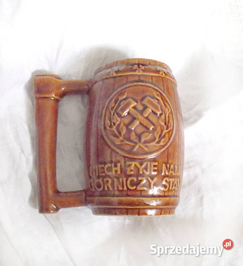duży kufel z ceramiki prl kufel górniczy retro Bydgoszcz