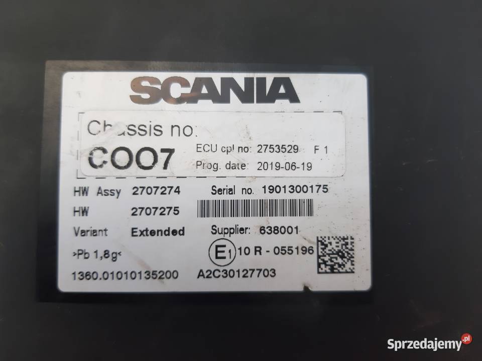 SCANIA MODUŁ STEROWNIK KOORDYNATOR C007 ECU