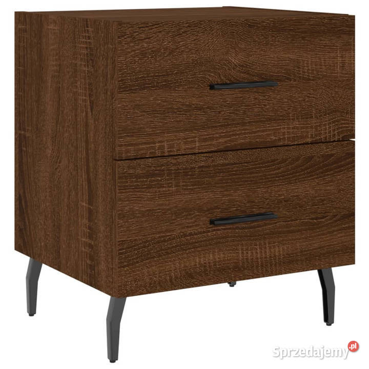 Szafki nocne 2 brązowy dąb 40x35x475 WM827355 Nocne