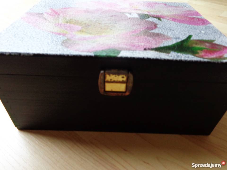 KWIAT JABŁONI Drewniana ozdobna skrzyneczka na Dekoracje i ozdoby mazowieckie Warszawa