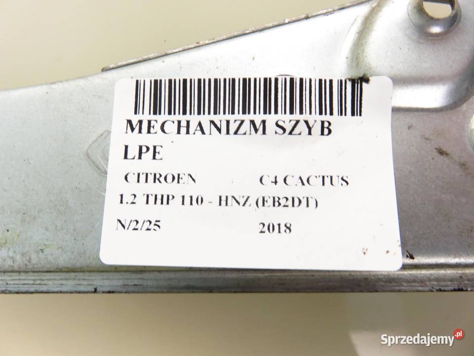 PODNOŚNIK SZYBY LEWY PRZEDNI CITROEN C4 CACTUS