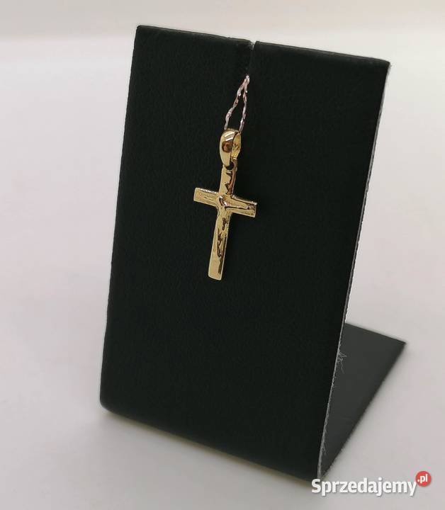Złota zawieszka próby 585 042g krzyżyk Elbląg