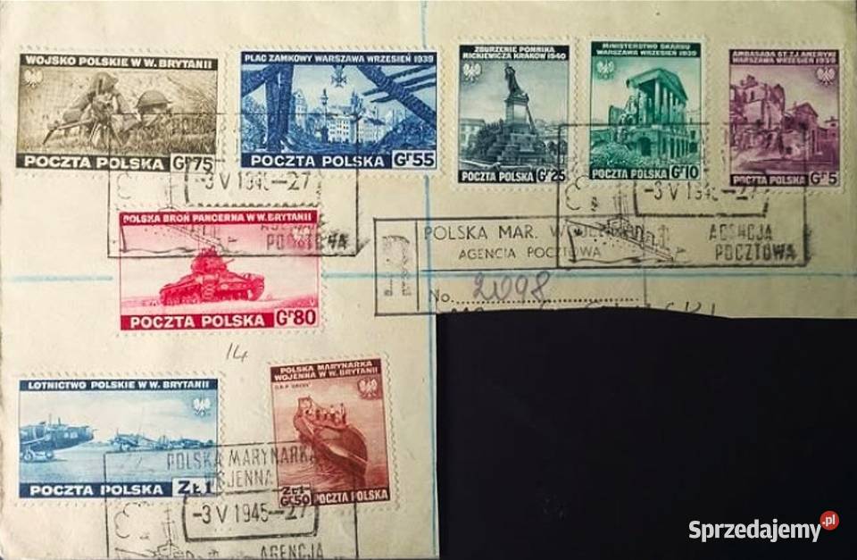 POLSKA 1941 Emigracjia Marynarka Wojenna 1945 pomorskie Człuchów