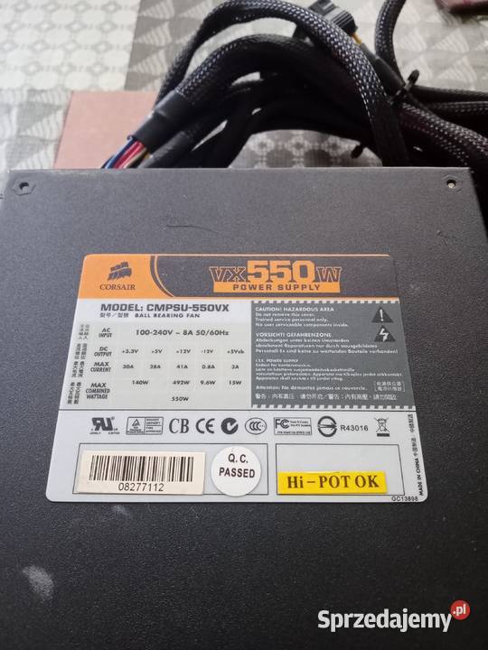 Zasilacz Corsair vx550w Midi Tower