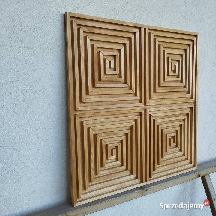 Obraz 3D z drewna dekoracja 76x76 labirynt kolor inny kolor