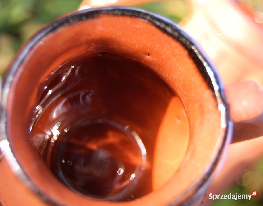 Komplet gliniany do grzanego wina dzbanek i