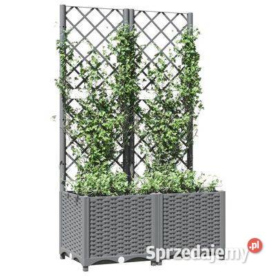 vidaXL Donica ogrodowa z kratką jasnoszara mazowieckie