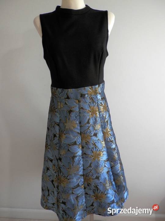 Sukienka Żakardowa Imprezowa Wieczorowa Wizytowa Łomża