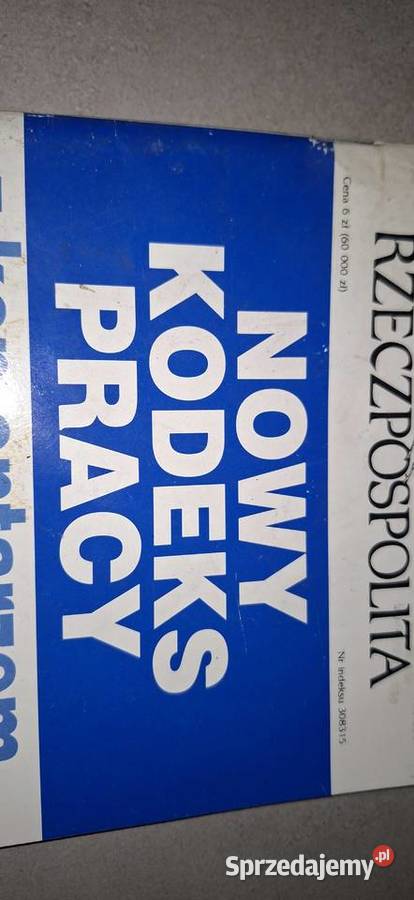 Nowy Kodeks Pracy RZECZPOSPOLITA 1996 Antykwariat Łęczyca sprzedam