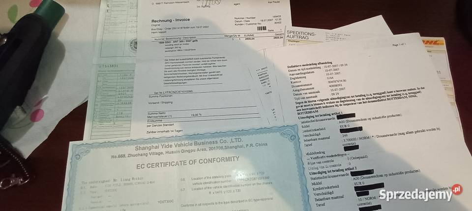 Quad homologacja kardan wciągarka hak biegi HL Rybnik