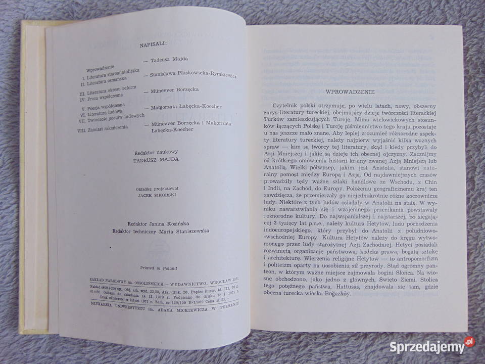 Historia Literatury Tureckiej Płaskowicka Lublin sprzedam