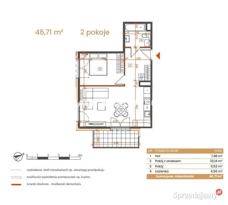 Mieszkanie Katowice Ceglana 4671m2 2 pok