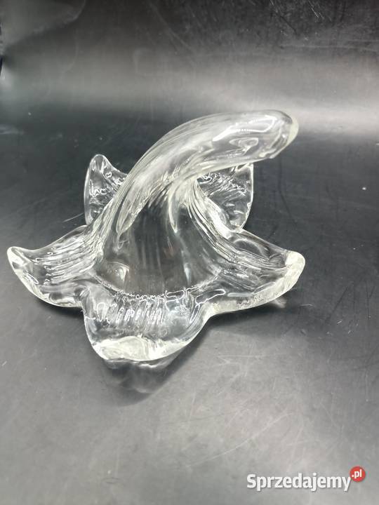 Szkło przycisk do papieru przezroczysta lilia Zamość