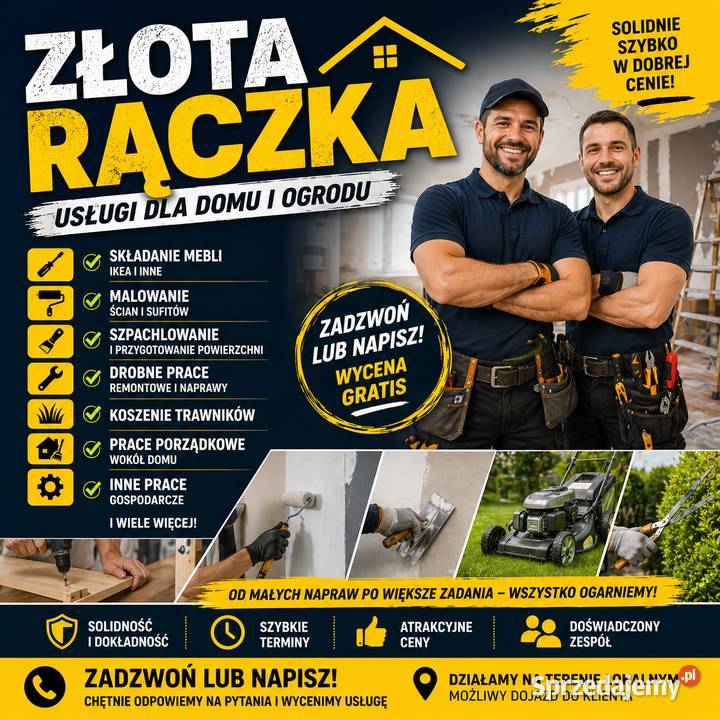 Złota rączka składanie mebli malowanie prace Żuromin