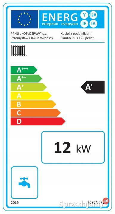 Kocioł pellet Slimko PLUS 12 kW Kotłospaw kujawsko-pomorskie Golub-Dobrzyń