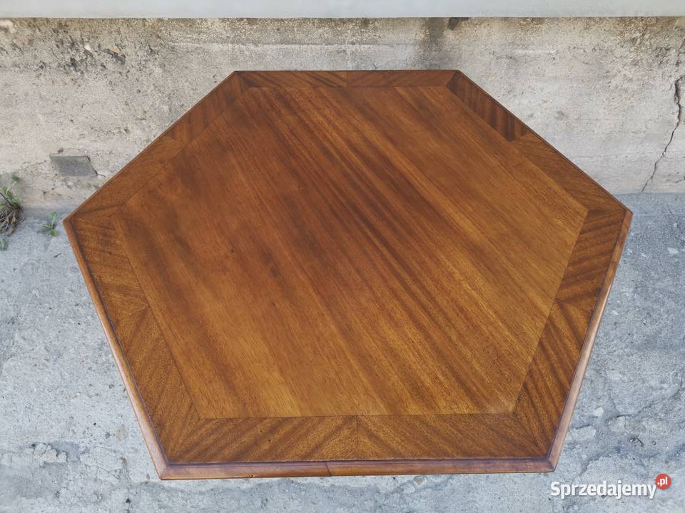 Ośmiokątny dekoracyjny stolik stół antyk Wałbrzych