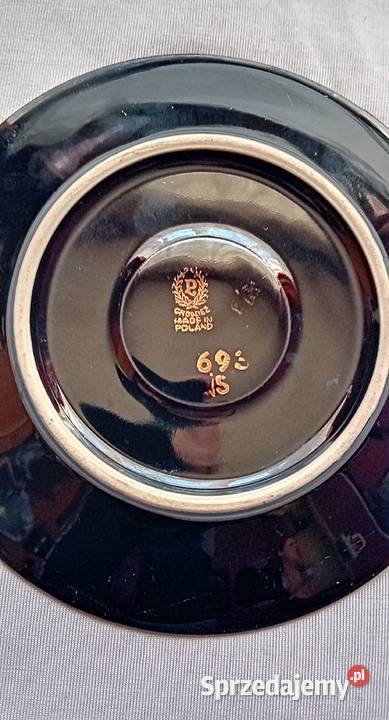 Podstawek pod filiżankę porcelit Chodzież czarny wielkopolskie Koźminek