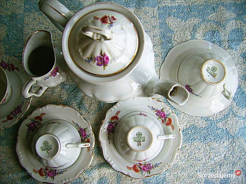 Zestaw kawowy Wałbrzych porcelana z PRLu z lat Porąbka