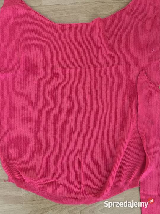 Dzianina 4 kawałki róż malina na sweter i inne Rękodzieło Częstochowa sprzedam