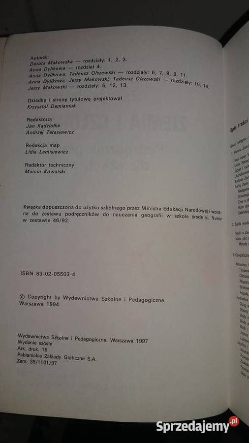 Ziemia i człowiek geografia matura antykwariaty Warszawa sprzedam