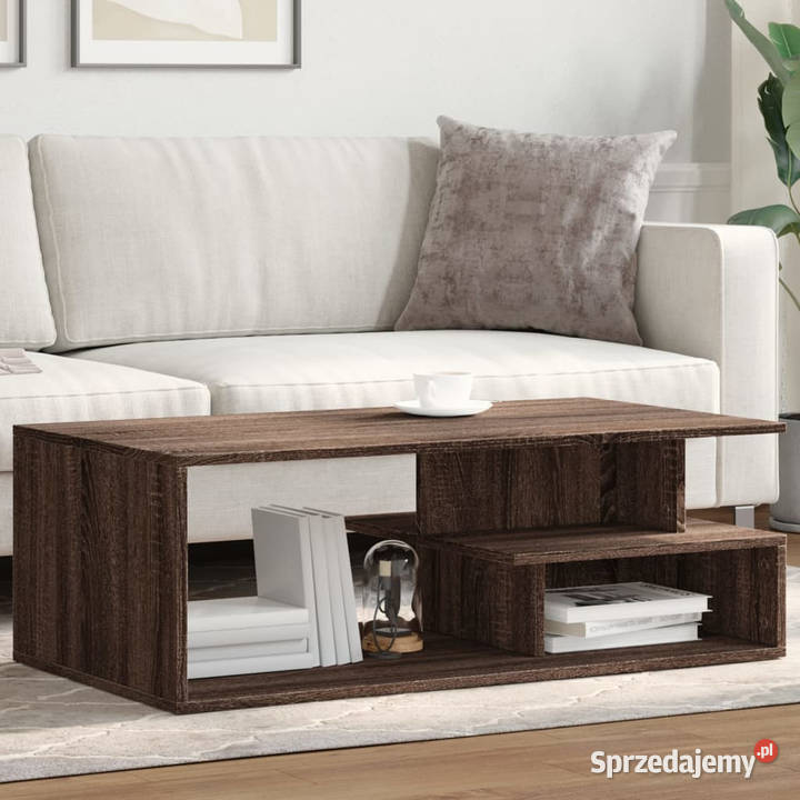 Stolik kawowy brązowy dąb 102x55x35 WM848016
