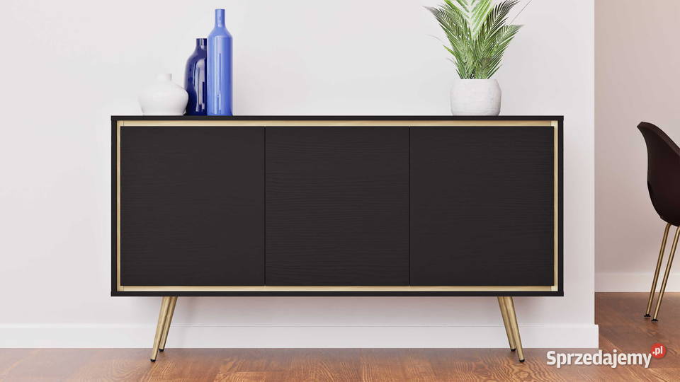 Komoda Tori 150 czarna kaszmir 40cm Wieruszów