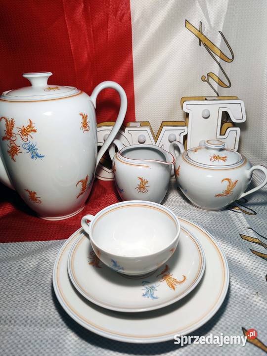 Zestaw kawowy KPE porcelana vintage Wrocław sprzedam