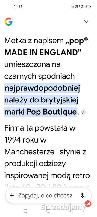 Spodnie POP szeroka nogawka dzwony Koszalin