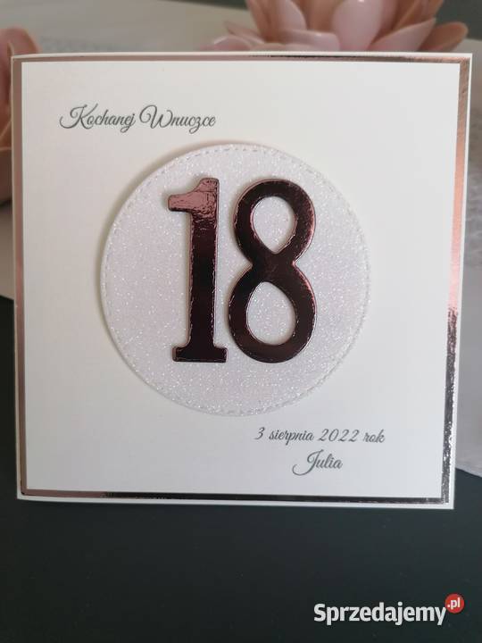 Kartka z okazji 18 urodzin Strzebiń sprzedam
