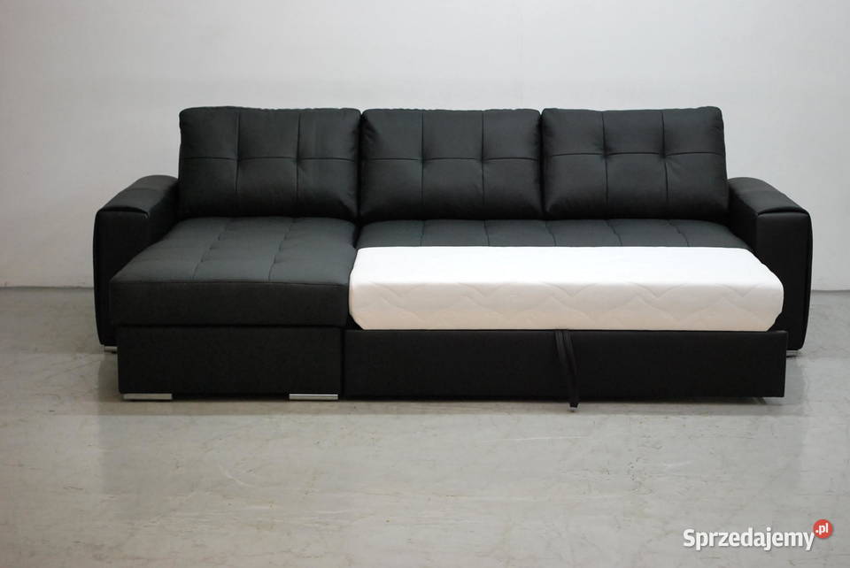 czarna SKÓRA NATURALNA NAROŻNIK Z FSPANIA 6605 wielkopolskie Poznań sprzedam