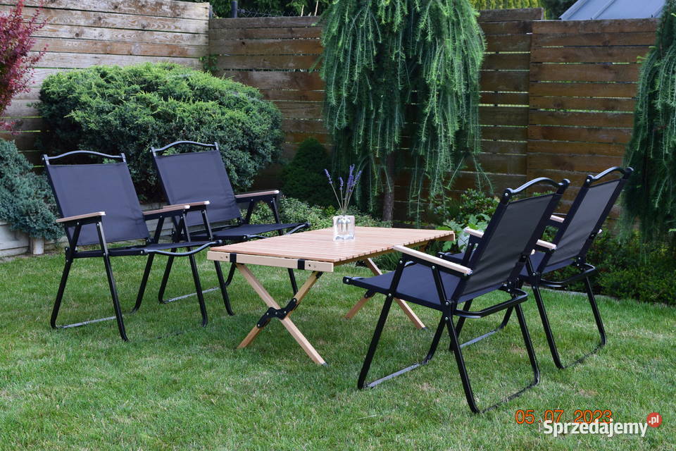 Skladany zestaw stół Krzeslo Kempingowe buk Bosutów