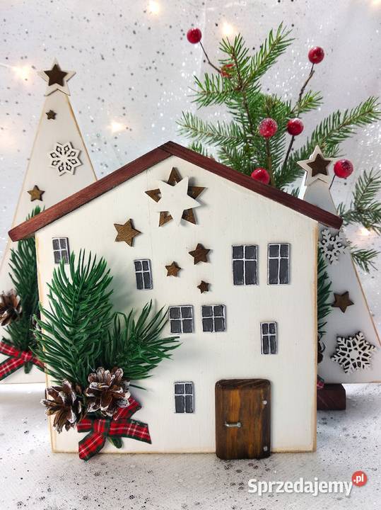 Magia Świąt w dekoracji z drewna Boże Narodzenie Wrocław sprzedam